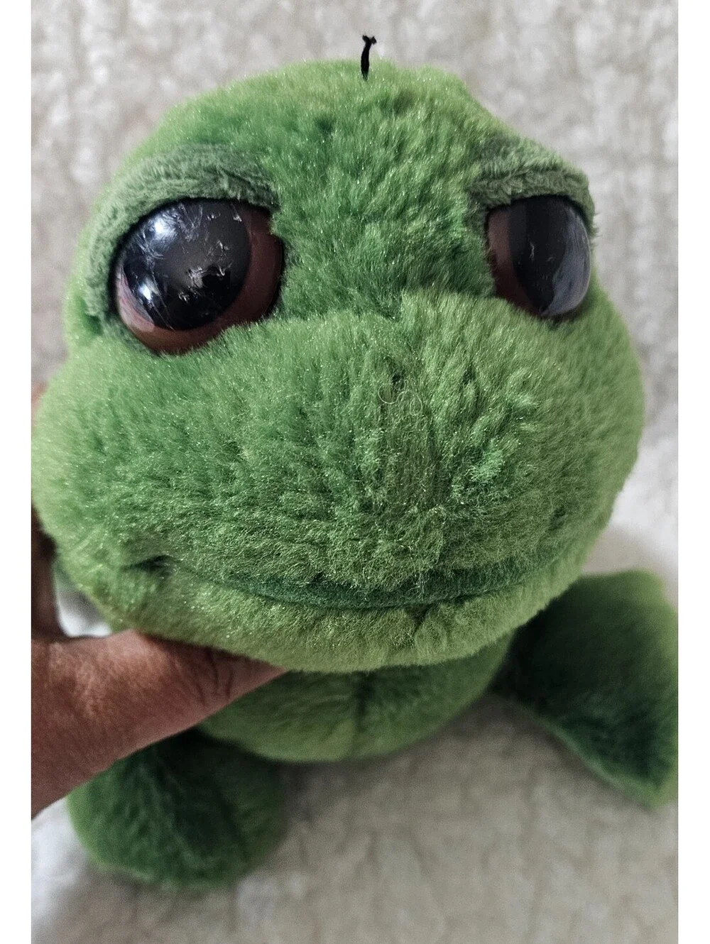 People Pals Turtle Plush Toy Big Dreamy Eyes & Head Green & Black 9